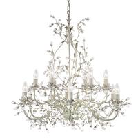 Searchlight 24912-12CR Almandite 12 Light Cream & Gold Chandelier