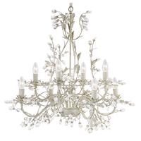 Searchlight 2498-8CR Almandite 8 Light Cream & Gold Chandelier