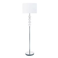 Searchlight 8194CC Glass Ball Floor Lamp With Co-ordinating Shade