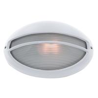 Searchlight 5544WH Oval White Outdoor Wall Light IP54