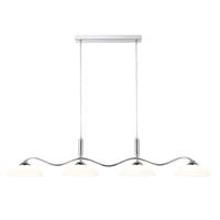 searchlight 6184 4cc 4 light chrome with white glass ceiling pendant