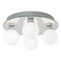 Searchlight 4337-4 4 Light Bathroom Light in Chrome with Opal Glass