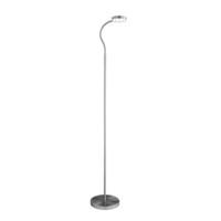 searchlight 1061ss 1 light led floor lamp with round head in satin sil ...