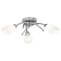 searchlight 8183 3cc opera 3 light flush ceiling pendant in chrome