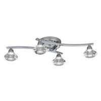 Searchlight 9014-4CC Sculptured Ice Flush Ceiling Light In Chrome