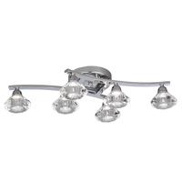 searchlight 9016 6cc sculptured ice flush ceiling light in chrome