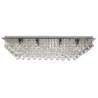 searchlight 6728 8cc hanna chromecrystal flush ceiling light