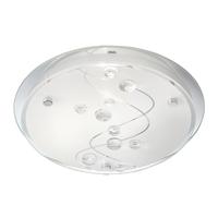Searchlight 3020-32CC Flush Ceiling Light with Frosted Patterned Glass