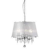 Searchlight 1485-5CC Venetian Ceiling Pendant Light with White Shade