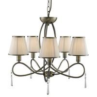 Searchlight 1035-5AB Simplicity Multi Arm Ceiling Light Antique Brass