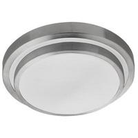 Searchlight 7402-34 Flush Ceiling Light In White Acrylic With Brushed Aluminium