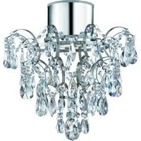 searchlight 7901 1cc chandelier with crystal droplets and buttons in c ...