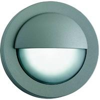 Searchlight 1402GY 18 LED Outdoor Round Wall Light In Grey With Acid Glass