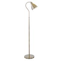 Searchlight 5026AB Antique Brass Floor Lamp with Metal Dome