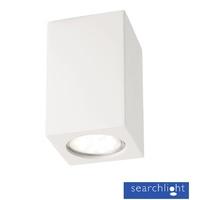 searchlight 9262 gypsum 1 light white plaster square ceiling light whi ...