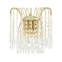 Searchlight 5172-2 Waterfall Gold Crystal Wall Light