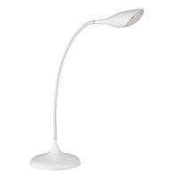 Searchlight 8334WH 1 Light Flexi Arm Desk Lamp In White With White Shade