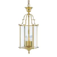 Searchlight 3003-10 Solid Brass 3 Light Traditional Ceiling Lantern