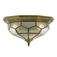 searchlight 1243 12 antique brass flush ceiling light