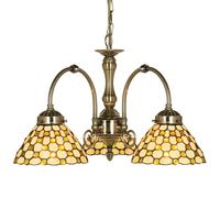 Searchlight 3143-3BR Raindrop Brown Tiffany Ceiling Pendant