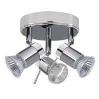 searchlight 7443cc led 3 light round ceiling spot light in chrome and  ...