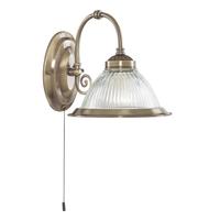 Searchlight 9341-1 American Diner Antique Brass Wall Light