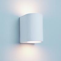 Searchlight 8436 Gypsum 1 Light Curved Cylinder Light In Plaster Which Is Paintable