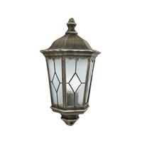 Searchlight 93606BG Imperial Outdoor Half Wall Light In Black Gold