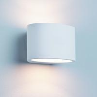 searchlight 8721 gypsum 1 light oval wall light in plaster which is pa ...