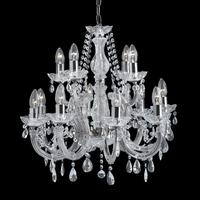 Searchlight 399-12 Marie Therese Chrome 12 Light Chandelier