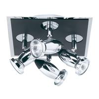 searchlight 7494 comet 4 light black and chrome spotlight