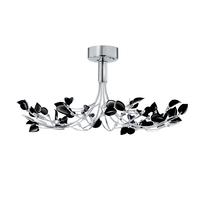 Searchlight 81510-10BK Wisteria Black Semi Flush Fitting