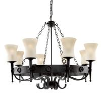 Searchlight 0818-8BK Cartwheel 8 Light Ceiling Pendant