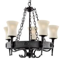 Searchlight 0815-5BK Cartwheel 5 Light Ceiling Pendant