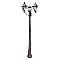 Searchlight 1569-3 Capri Rustic Brown Outdoor Lamp Post