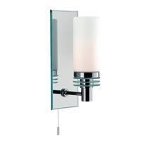 Searchlight 5611-1CC Chrome Wall Light on a Mirror Backplate