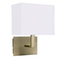 Searchlight 5519AB Antique Brass Wall Light With Shade