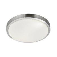 Searchlight 6245-33 Aluminium IP44 Low Energy Flush Ceiling Light