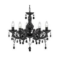 searchlight 1455 5bk black marie therese chandelier