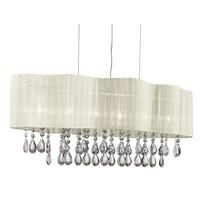 Searchlight 2226-6CR Pleated Ceiling Pendant Light with Cream Shade