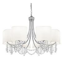 Searchlight 1058-8CC Nina Ceiling Pendant Light with White Shades