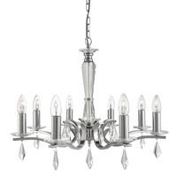Searchlight 3908-8SS Royale Ceiling Pendnat Light with Glass Scones