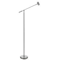 Searchlight 5621SS LED 1 Light FLoor Lamp With Adjustable Cylindrical Head In Satin Silver