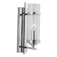 searchlight 3091 1cc milo 1 light modern chrome and glass wall lamp