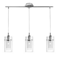 Searchlight 3303-3CC Duo 1 3 Light Pendant With Clear & Frosted Glass