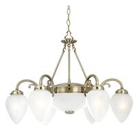 Searchlight 1998-8AB Regency 8 Light Traditional Antique Brass Pendant