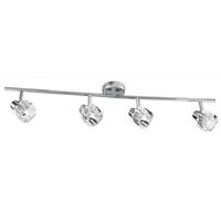 searchlight 4764cc triton 4 light chrome and glass ceiling spotlight