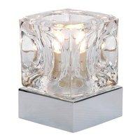 Searchlight 4471CC Ice Cube Touch Table Lamp in Polished Chrome