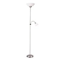 Searchlight 9969SS Mother And Child Floor Lamp In Satin Silver With Polycarbonate Shades