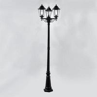 Searchlight 82540BK Alex 3 Light Outdoor Post Lamp With Clear Glass In Black